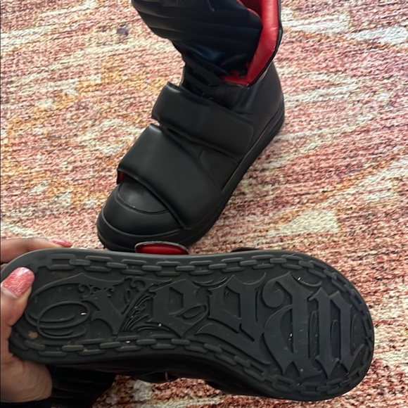 Kat Von D “Shadowplay” Black and Red High-Top Women’s Shoes - Picture 4 of 5